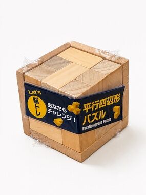 NEW Wooden Parallelogram Puzzle Toy Desktop Fidget Japan Gift